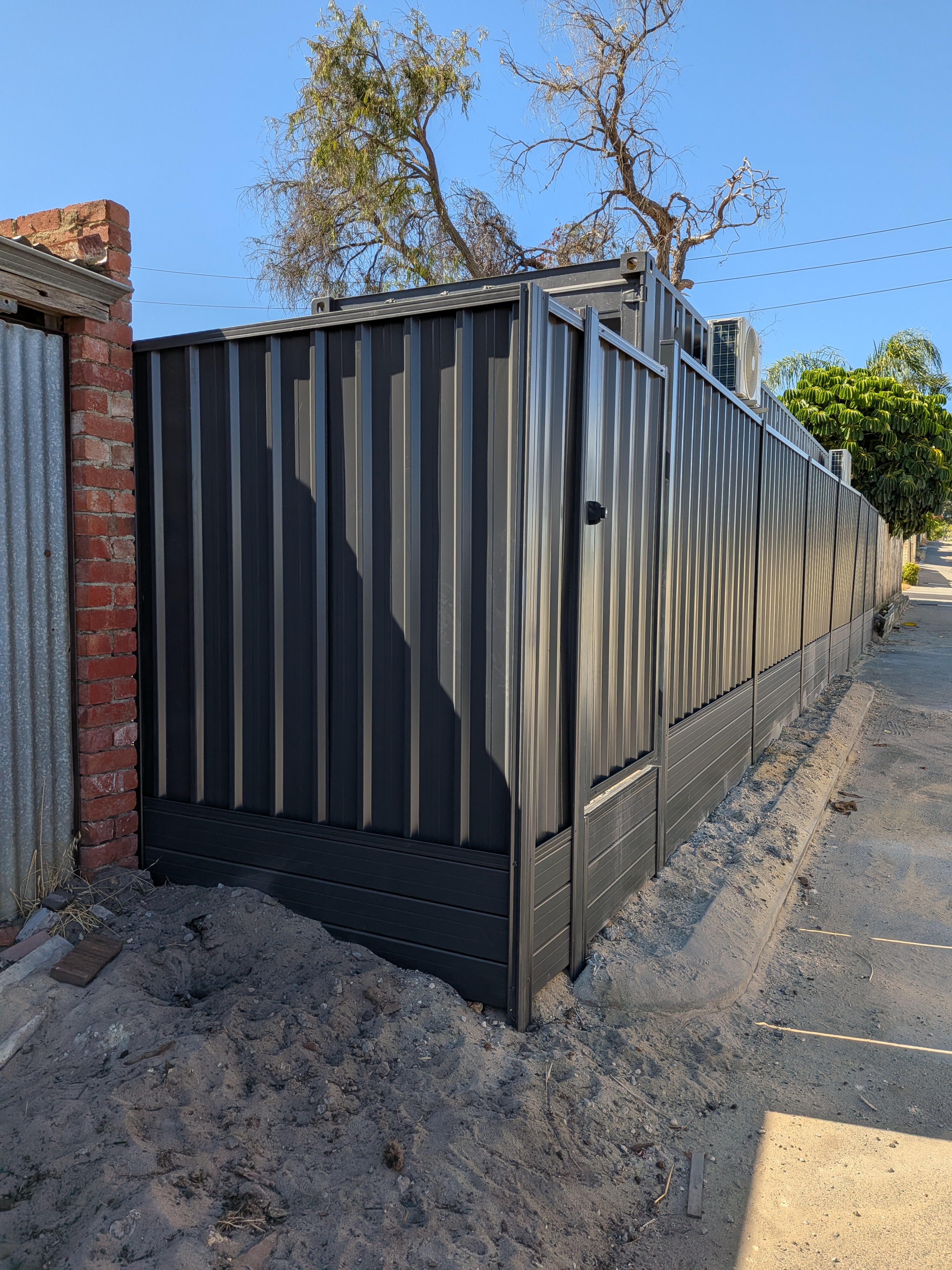 Monument Colorbond fence installation photo 3